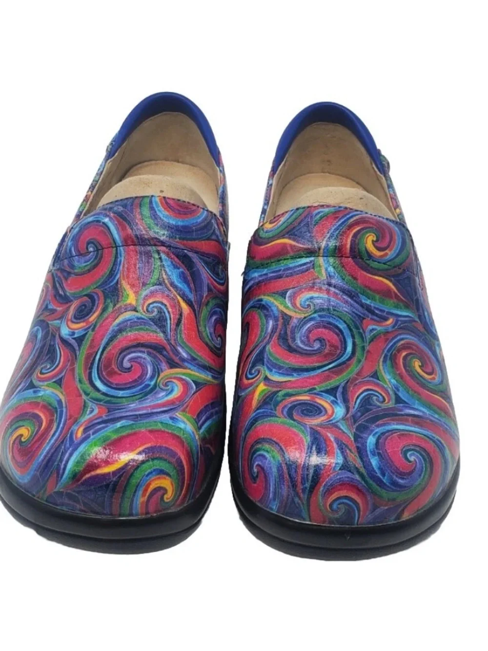 Alegria Keli Professional Slip On Clogs Swirly Goodness Size 8-8.5 Ergonomic